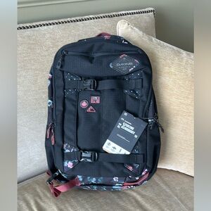 Dakine Black Floral Snowboarding Backpack